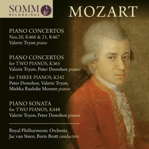 Royal Philharmonic Orchestra, Jac van Stehen & Boris Brott - Mozart Piano Concertos, K. 242, 365, 466 & 467 (2018) [Hi-Res]
