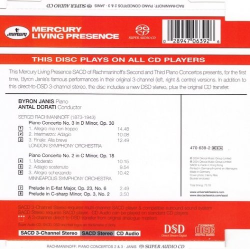 Antal Dorati, Byron Janis - Rachmaninov: Piano Concertos Nos. 2 & 3 (1960-61) [2004 SACD]