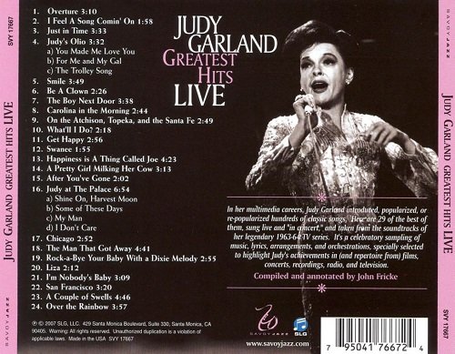 Judy Garland - Greatest Hits Live (2007)