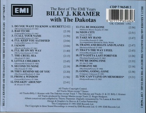 Billy J. Kramer With The Dakotas - The Best Of the EMI Years (1991)