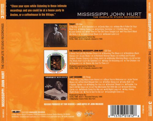 Mississippi John Hurt - The Complete Studio Recordings (3CD Box set, 2000)