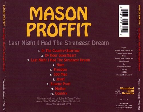 Mason Proffit - Last Night I Had The Strangest Dream (Reissue) (1971/2005)