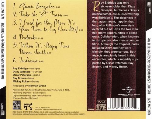 Roy Eldridge, Oscar Peterson, Dizzy Gillespie - Jazz Maturity (1975)