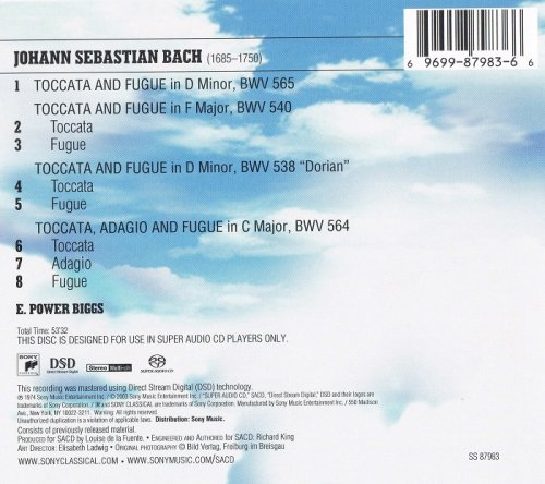 E. Power Biggs - J.S. Bach: The Four Great Toccatas & Fugues (1974) [2003]  Hi-Res