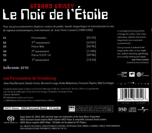Gerard Grisey, Les percussions de Strasbourg - Le Noir de l'Etoile (2004) [SACD]