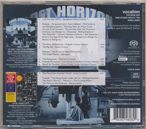 Charles Gerhardt - Lost Horizon: The Classic Film Scores Of Dimitri Tiomkin (1976) [2017 SACD]