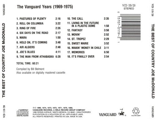 Country Joe McDonald - Best of Country Joe McDonald : The Vanguard Years 1969-75 (Reissue) (1989)