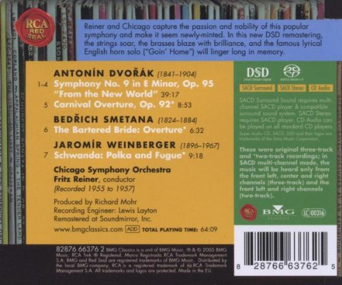 Fritz Reiner, Chicago Symphony Orchestra ‎- Dvorak: New World Symphony and Other Orchestral Masterworks (2005) [SACD]