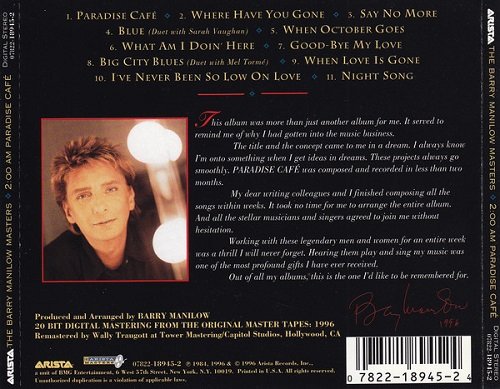 Barry Manilow - 2:00 AM Paradise Café (Reissue, Remastered) (1984)