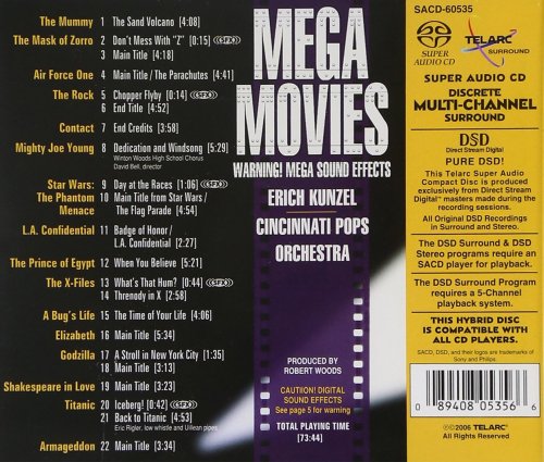 Erich Kunzel & Cincinnati Pops Orchestra - Mega Movies (2006) [SACD]