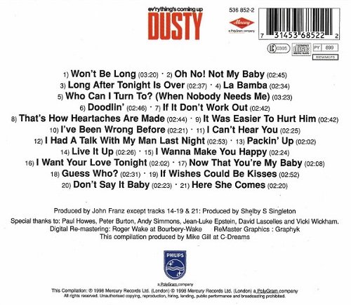 Dusty Springfield - Ev'rything's Coming Up Dusty (Reissue, Remastered) (1965/1998)