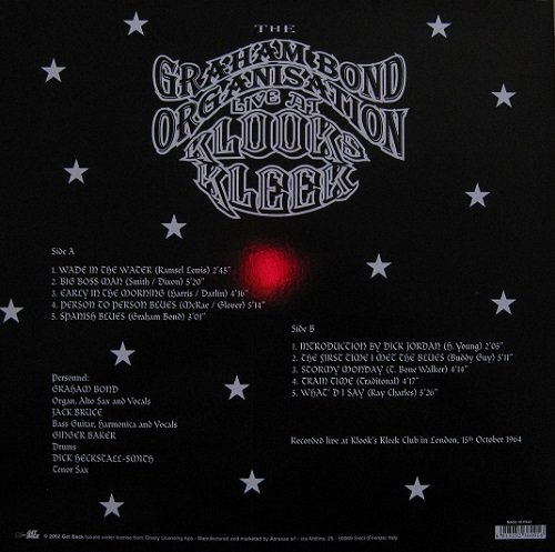 The Graham Bond Organisation - Live at Klooks Kleek (Reissue) (1964/2002) Vinyl