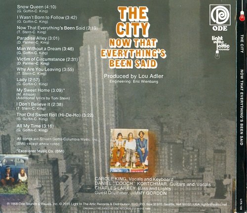 The City - Now That Everything's Been Said (Reissue, Remastered) (1968/2015)