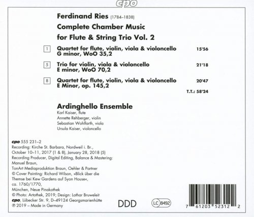Ardinghello Ensemble - Ries: Flute Quartets, Vol. 2 (2019)