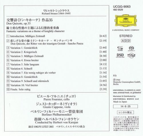 Herbert von Karajan, Pierre Fournier - R.Strauss: Don Quixote, op. 35 (1966) [2014 SACD]