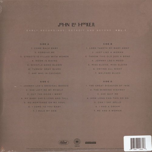 John Lee Hooker - Early Recordings: Detroit And Beyond Vol. 1 (Reissue, Remastered 2018) LP