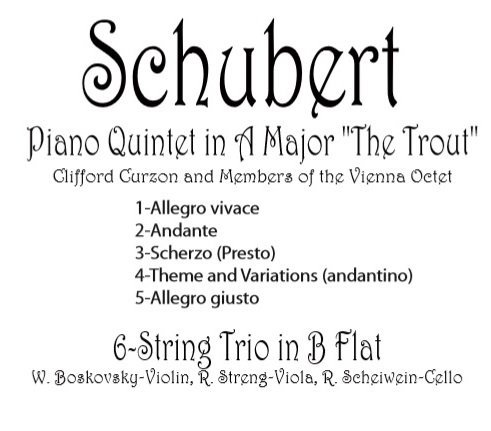 Clifford Curzon - Schubert: Piano Quintet in A Major "The Trout" & String Trio in B Flat (1964/2014) Hi-Res