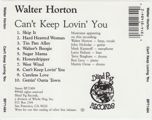 Walter Horton - Can't Keep Lovin' You (1984)