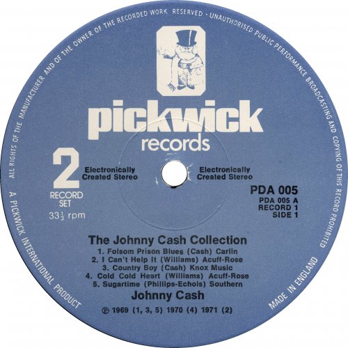 Johnny Cash ‎- The Johnny Cash Collection (1971) LP