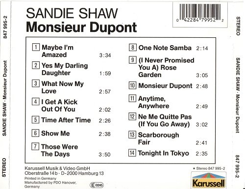 Sandie Shaw - Monsieur Dupont (1986)