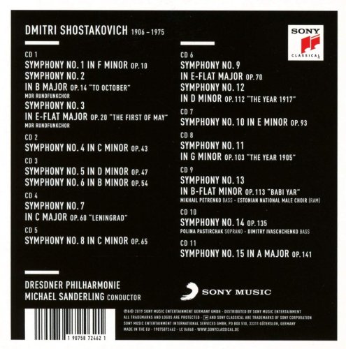Michael Sanderling & Dresdner Philharmonie - Shostakovich: The Fifteen Symphonies (2019) [Hi-Res]