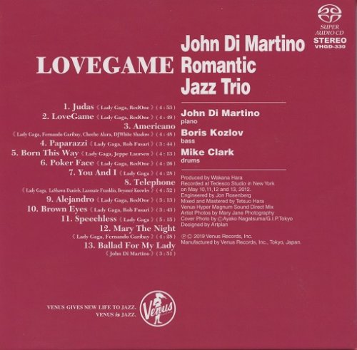 John Di Martino's Romantic Jazz Trio - LoveGame: Tribute To Lady Gaga (2012) [2019 SACD]