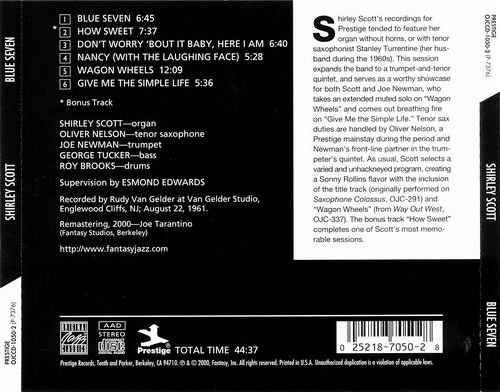 Shirley Scott - Blue Seven (2000)