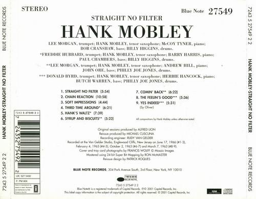 Hank Mobley - Straight No Filter (2001) 320 kbps+CD Rip