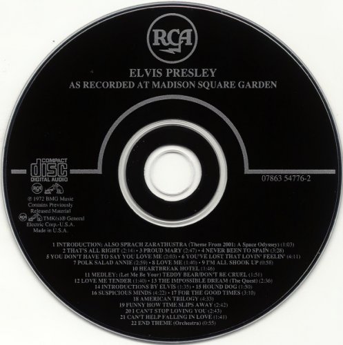 Elvis Presley - Elvis as Recorded at Madison Square Garden (1991)