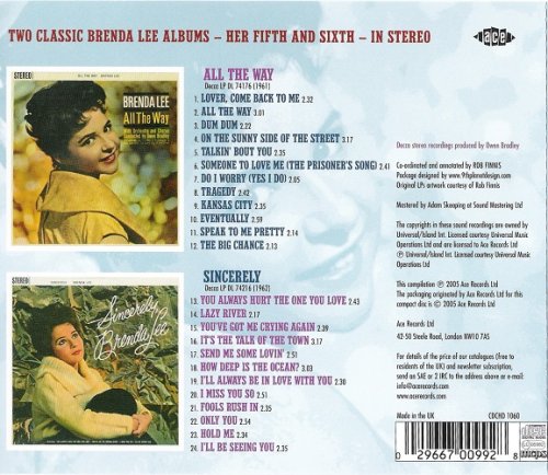 Brenda Lee - All The Way `61 / Sincerely `62 (2005)