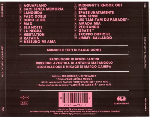 Paolo Conte - Aguaplano (2cd) (1987)