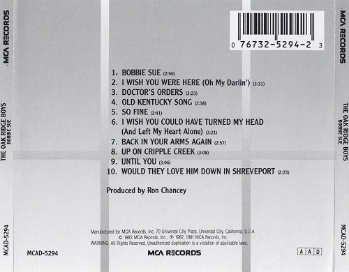 The Oak Ridge Boys - Bobbie Sue (Reissue) (1982/1988)