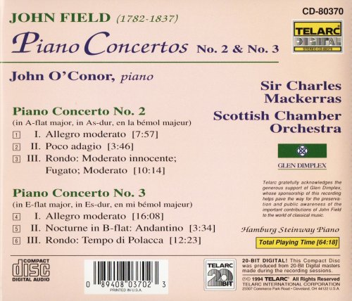 John O'Conor, Scottish Chamber Orchestra, Sir Charles Mackerras - Field: Piano Concertos Nos. 2 & 3 (1994)