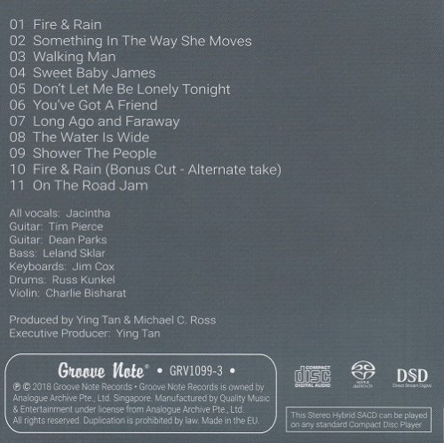 Jacintha - Fire & Rain: Tribute To James Taylor (2018) [SACD]