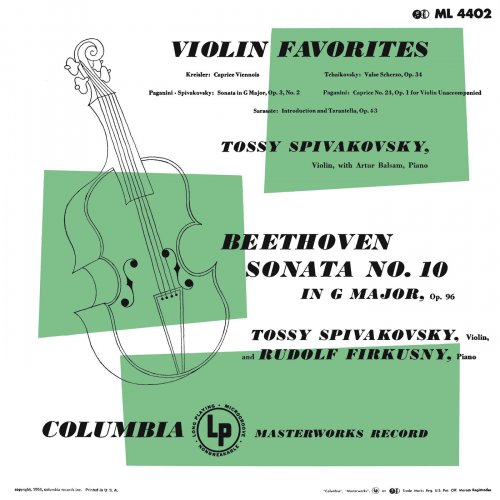 Rudolf Firkusny - Violin Favorites - Kreisler, Tchaikovsky, Paganini, Sarasate & Beethoven: Violin Sonata No. 10 in G Major, Op. 96 (Remastered) (2019) [Hi-Res]