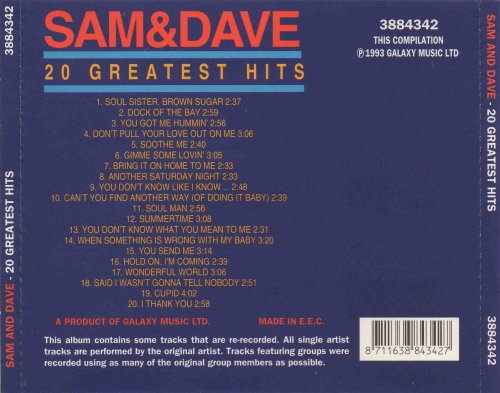 Sam & Dave - 20 Golden Hits (1993)