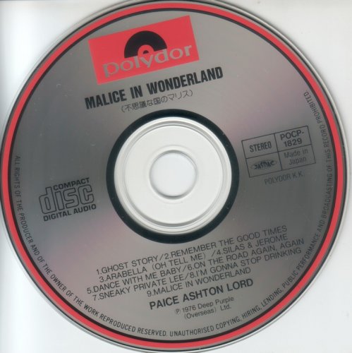 Paice, Ashton, Lord - Malice In Wonderland (1976) {1990, Japan 1st Press}
