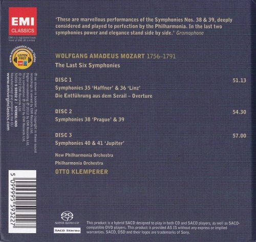 Otto Klemperer - Mozart: The Last 6 Symphonies (1956-1962) [2012 SACD Signature Collection Series]