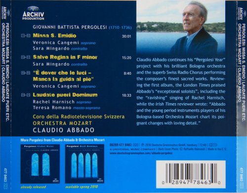 Claudio Abbado, Sara Mingardo - Pergolesi: Missa S. Emidio (2010)