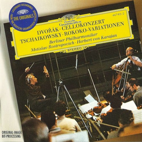 Mstislav Rostropovich, Berliner Philharmoniker, Herbert von Karajan - Dvořák: Cello Concerto, Tchaikovsky: Rococo Variations (1995) CD-Rip