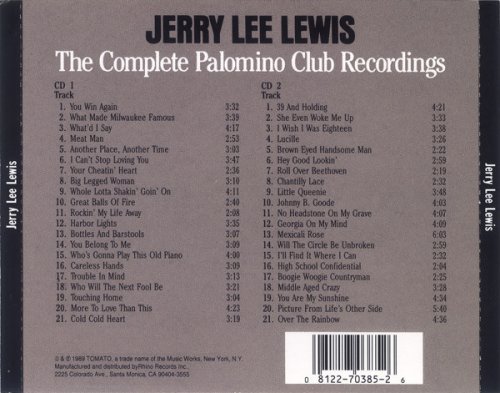 Jerry Lee Lewis - The Complete Palomino Club Recordings (1989)