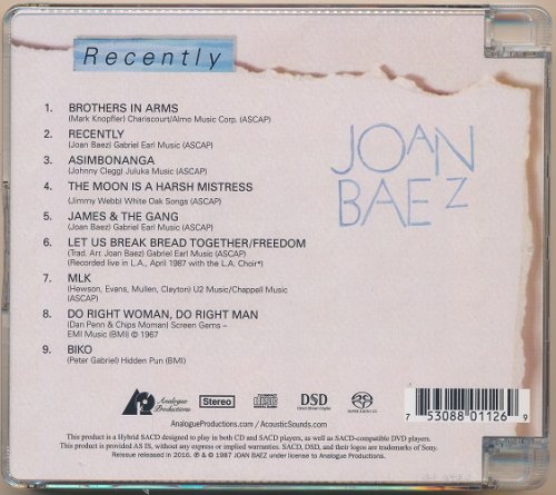 Joan Baez - Recently (1987) [2016 SACD]