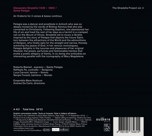 Ensemble Mare Nostrum & Andrea De Carlo - Stradella Santa Pelagia (2017) [Hi-Res]