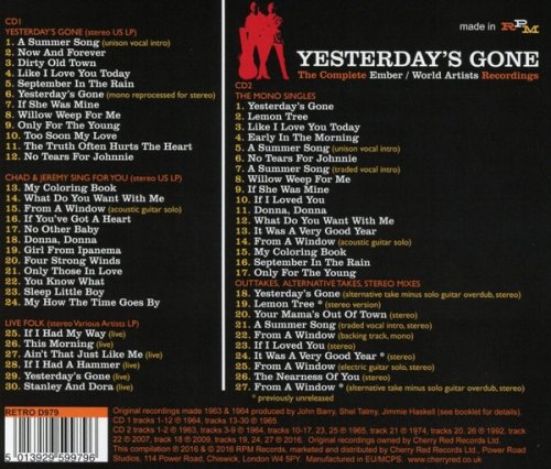 Chad & Jeremy - Yesterday’s Gone: The Complete Ember & World Artists Recordings (Reissue) (2016)