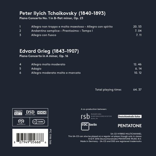 Denis Kozhukhin - Tchaikovsky & Grieg: Piano Concertos (2016) [Hi-Res]