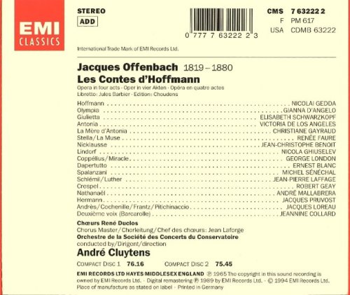 Andre Cluytens - Offenbach: Les Contes d'Hoffmann (1964) [1994]