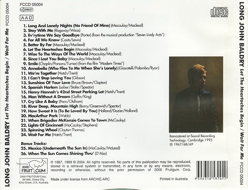 Long John Baldry - Let Heartaches Begin / Wait For Me (Reissue) (1967-69/2004)