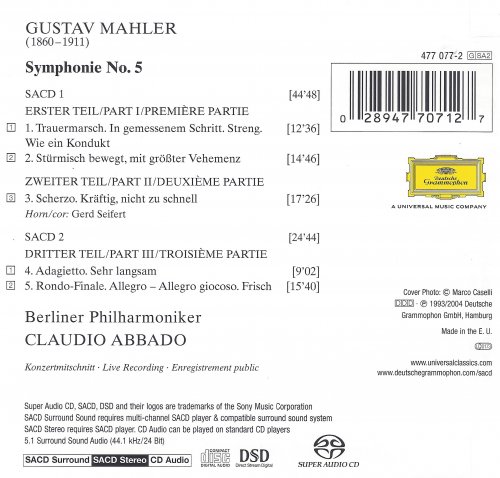 Claudio Abbado - Mahler: Symphony No. 5 (1993) 2004 SACD ISRABOX HI-RES