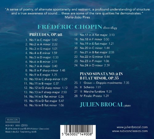 Julien Brocal - Chopin: 24 Preludes, Op. 28 & Piano Sonata No. 2, Op. 35 (2017) [Hi-Res]