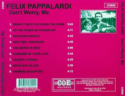 Felix Pappalardi - Don't Worry, Ma (Reissue) (1979/2004)